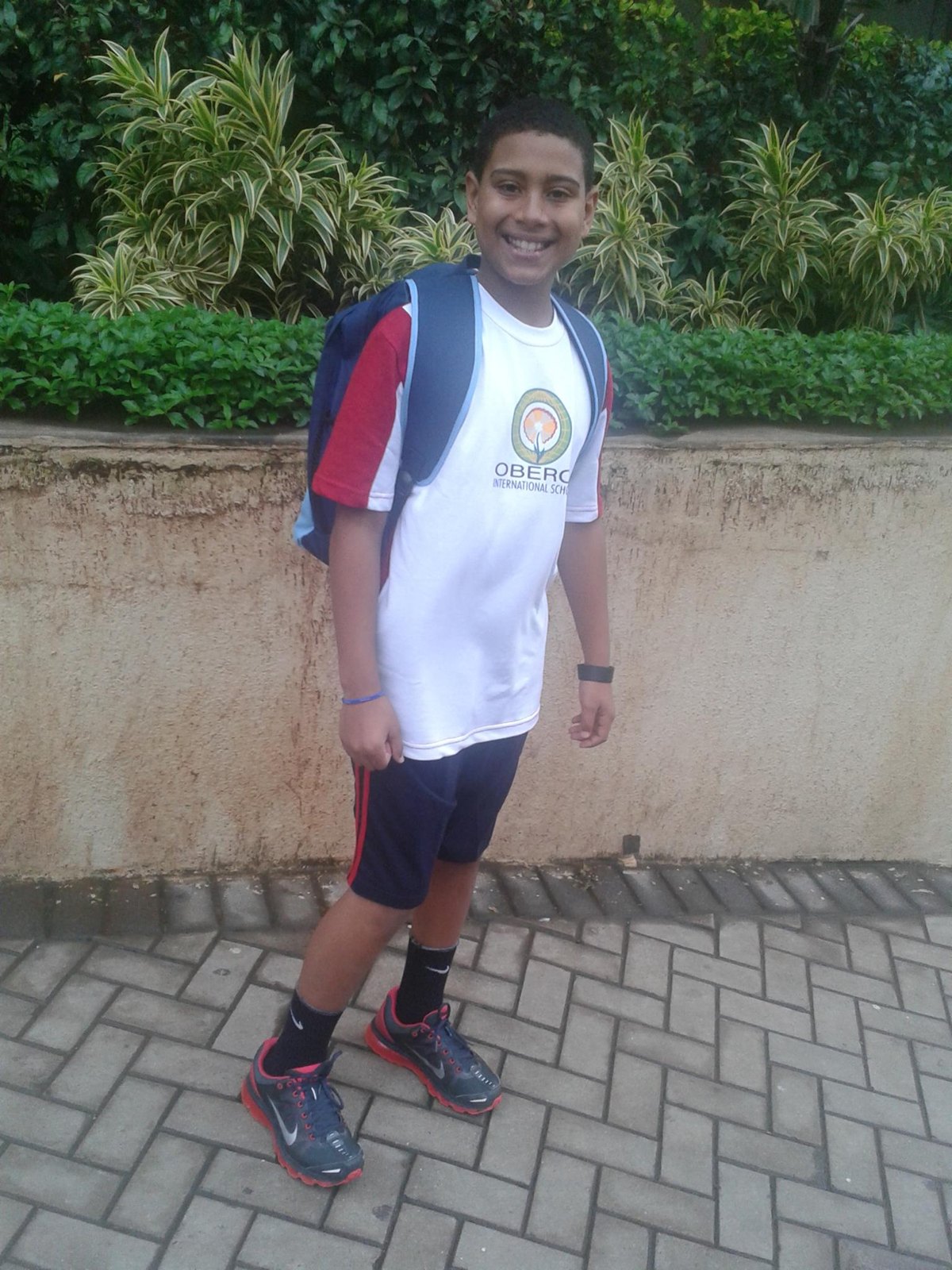 Jakobi in fifth grade in Mumbai, India